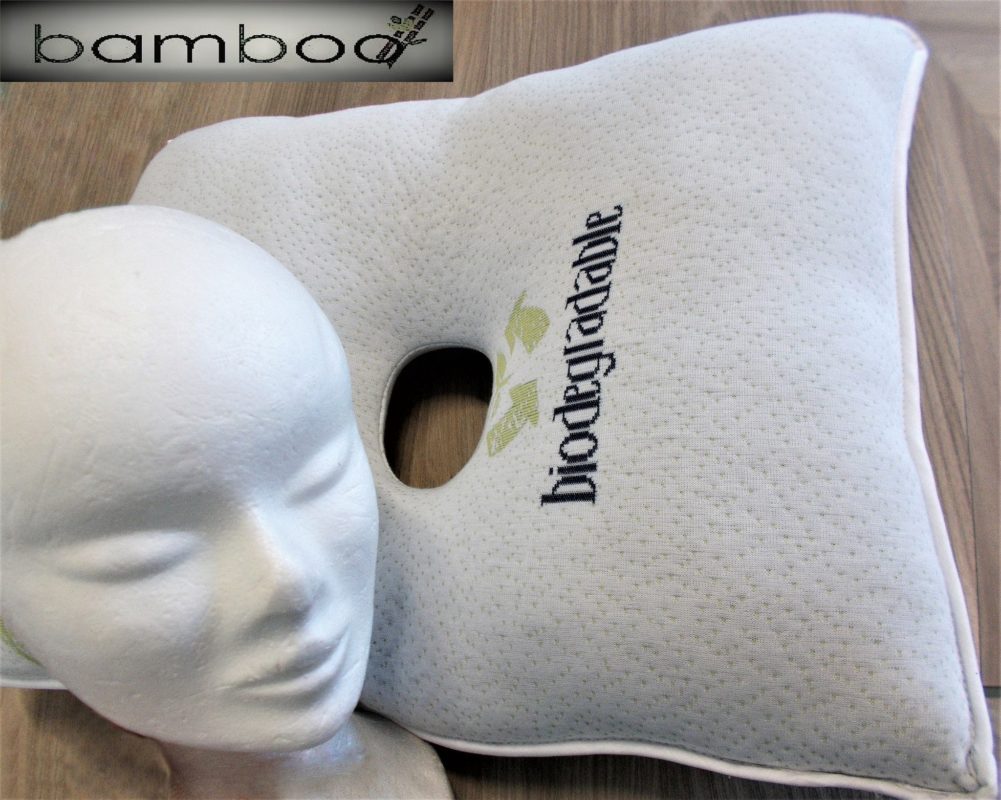 Cuscino Memory Foam Con Foro Per L'Orecchio - Per Chi Dorme Di Lato, Grigio Chiaro - Foto 3