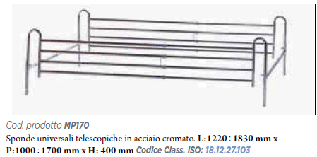 SPONDE UNIVERSALI TELESCOPICHE - ACCIAIO VERNICIATO MP171