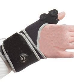 Polsiera presa pollice con chiusura a velcro e possibilità di regolazione compressiva Universale bilaterale dotata di puntale in HF