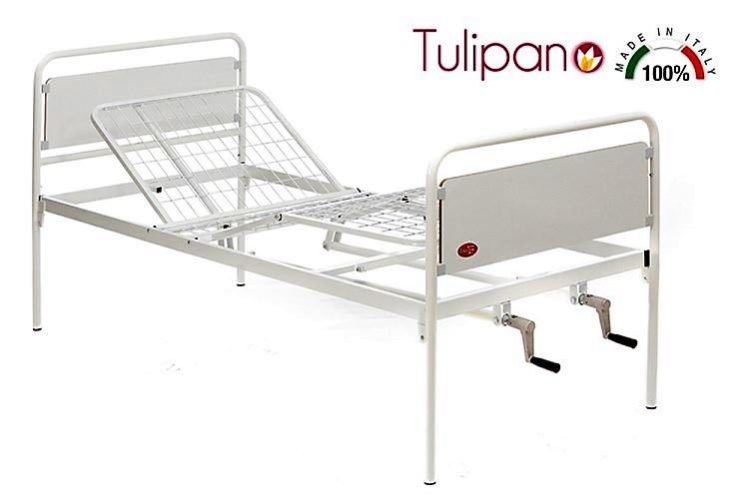 Letto con Rete a Segmenti A tre snodo – 2 Manovelle larghezza 90 Cm MI110