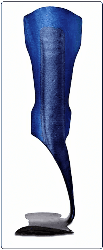 Tutore dinamico in Carbonio e Kevlar BlueROCKER™ 2.0 per piede equino , flaccido o ciondolante