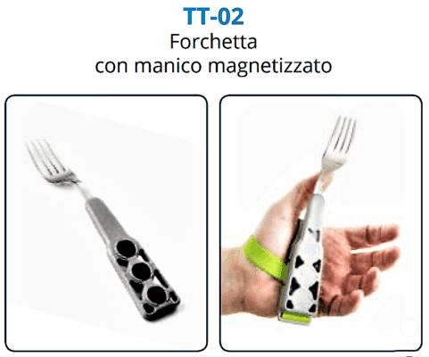 Elemento Forchetta TACTEE presa con struttura palmare magnetizzata