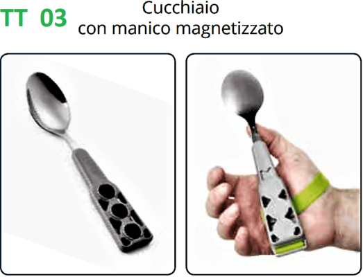 Elemento Forchetta TACTEE presa con struttura palmare magnetizzata