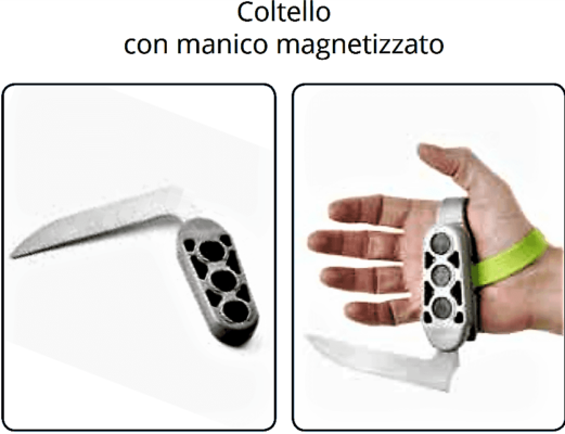 Elemento Coltello TACTEE per presa struttura palmare magnetizzata