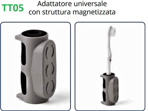 Elemento TACTEE adattatore universale con struttura magnetizzata