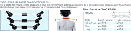 Barra di divaricazione PB001 MITCHELL Statica per tutore Ponseti