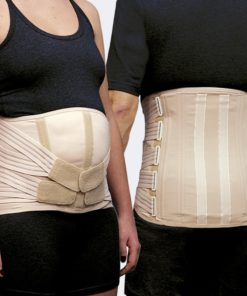 Corsetto Semirigido Lombosacrale Alto per addome pendulo con rinforzi paravertebrali e 4 tiranti pelvici