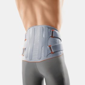 Corsetto semirigido lombosacrale Vertebradyn Strong&nbsp;alto con 4 rinforzi paravertebrali e 4 tiranti pelvici in materiale traspirante
