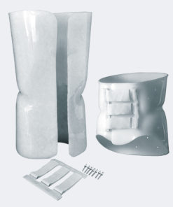 Boston Overlap Brace in materiale termoplastico a bassa intensit&agrave; ad apertura anteriore efficace nel trattamento di tutte le alterazioni della colonna vertebrale per severo grado di immobilizzazione