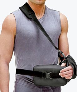 Pratico tutore funzionale con cuneo a 15&deg; con chiusure a strappo veloci e regolabili Abduzione ( apertura) articolazione spalla post intervento