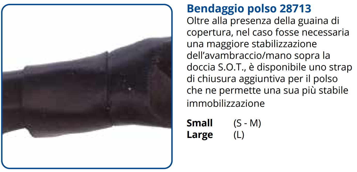 BENDA 28713 Doccia per polso, mano, dita e pollice, modificabile Prevenzione di contratture di polso, mano e dita Struttura in alluminio modellabile