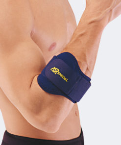 Cinturino per epicondilite in Airprene con pressore in silicone per prevenzione di eventi infiammatori nella pratica sportiva-professionale