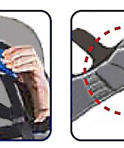 ACROAir Immobilizzatore Acromion Claveare Struttura tessile in poliammide, elastomero, nylon Cuffia Acromion claveare anatomica con compressione pneumatica e fibbie di ancoraggio auto-direzionali