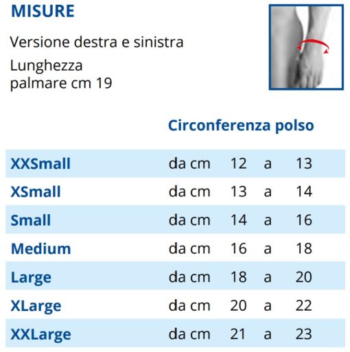 MR 2220 Ventus Ortesi per polso in Neo Tex con rinforzo palmare