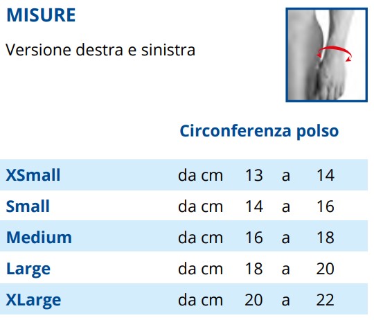mr2336 ucl misure Proxi® UCL Thumb Ortesi per pollice semirigida Supporto pollice realizzato con una “membrana” semirigida, automodellante per il primo raggio
