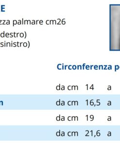 Ortesi Polso in Airmesh rinforzo palmare e pollice Struttura in tessuto traspirante AirmeshSupporto palmare e dorsale in alluminio modellabile, rimovibile